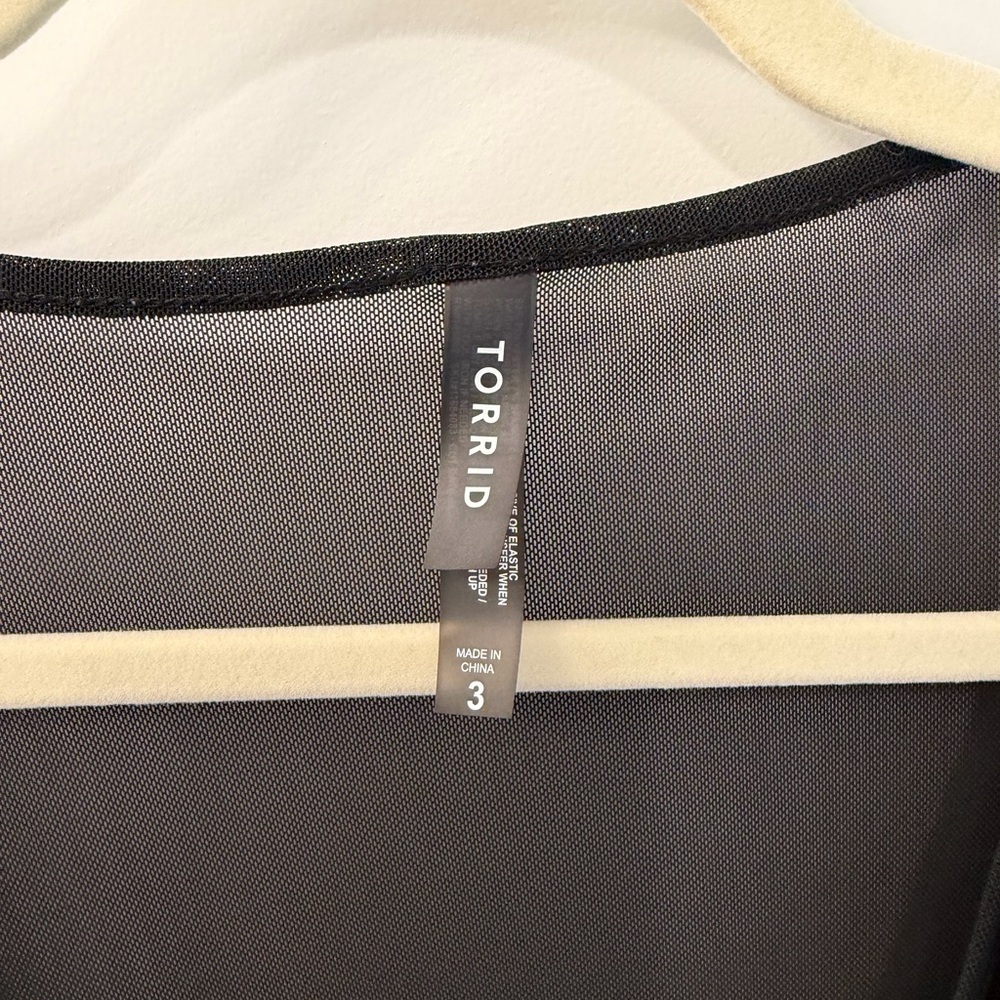 Torrid Black Sheer Swim Coverup - Picture 2 of 2